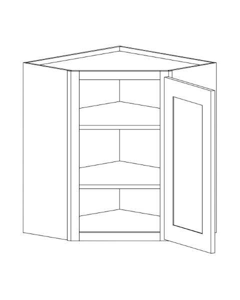 WDC2430R<br>Wall Diagonal Corner 24"x30" Right HNG - Bianco