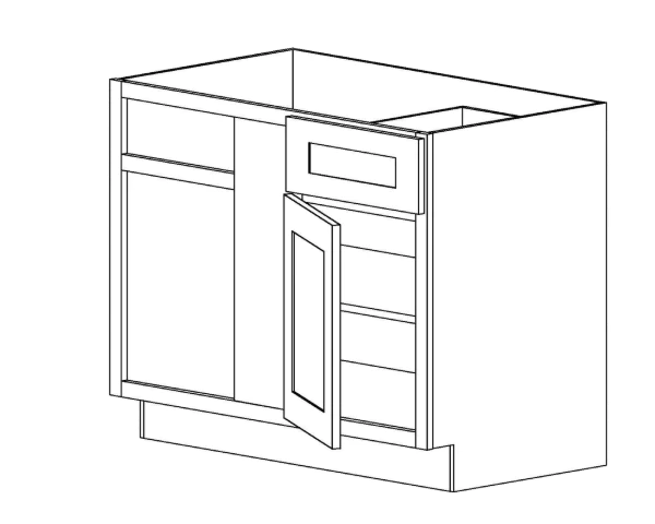 BB36-42BL<br>Base Blind 36-42 Left Blind - Seadance Green
