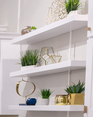 Floating Shelf With Hardware - Seadance Green