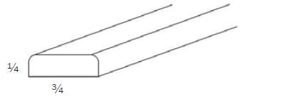 SCRIBE<br> Scribe - 1/4" x -3/4" x 8' - Special Grey