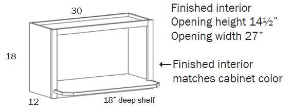 WMS3018 <br> Wall Microwave Shelf 3018