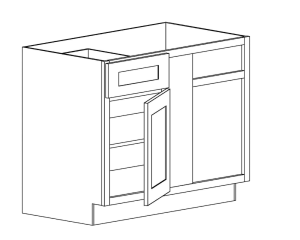 BB42-48BR<br>Base Blind 42-48 Right Blind - Smoked Cashew