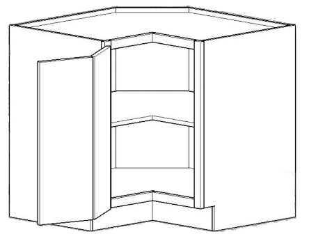 BER36L<br>Base Easy Reach 36 Left HNG - Smoked Cashew